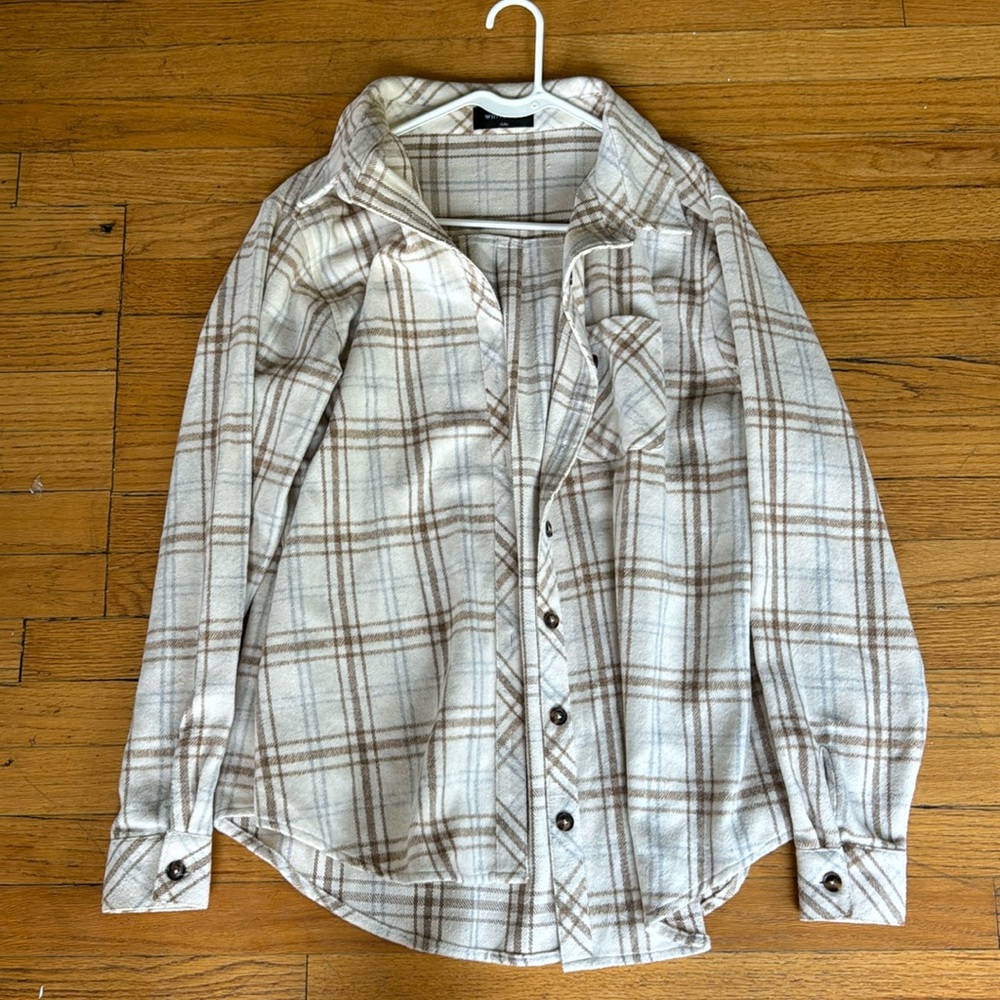 White fox oversized shacket